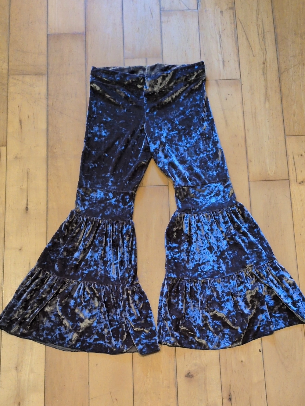 Bliss Bus Etsy Velvet Bell Bottoms Silver Grey